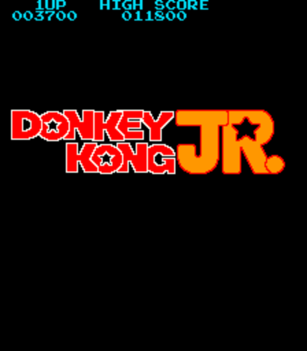 Donkey Kong Jr. (bootleg on Moon Cresta hardware) Title Screen